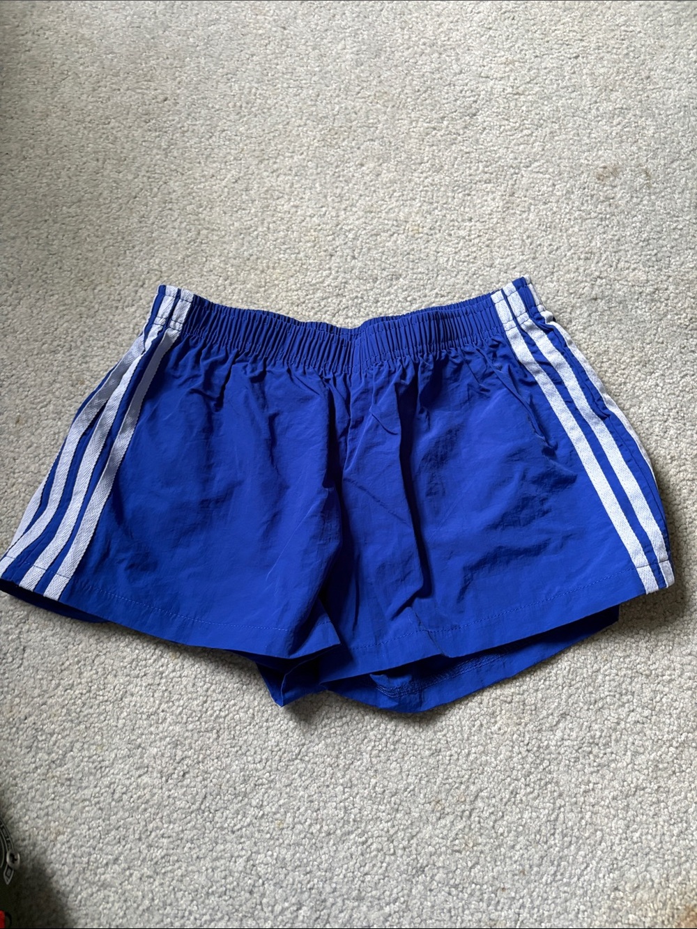 Royal Blue Athletic Shorts with light blue Side Stripes